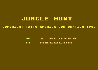 Jungle Hunt title screen for Atari 5200